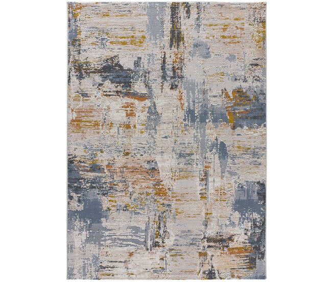 Alfombra abstracta multicolor springs, 77x150 cm - atticgo