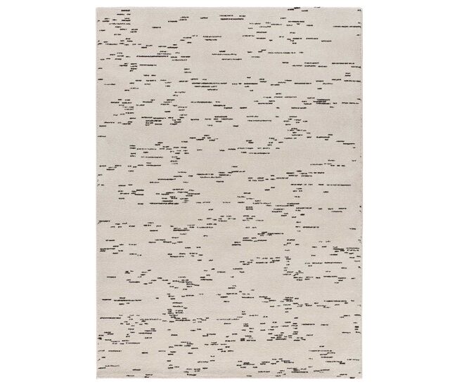 Alfombra abstracta en blanco y negro retro, 200x290 cm - atticgo