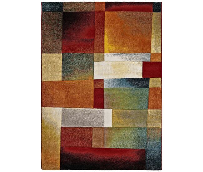 Alfombra geométrica multicolor matrix, 60x120 cm - atticgo