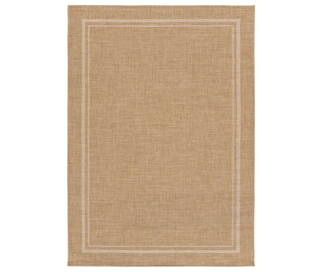 Alfombra de interior/exterior efecto yute en beige guinea , 80x150 cm - atticgo