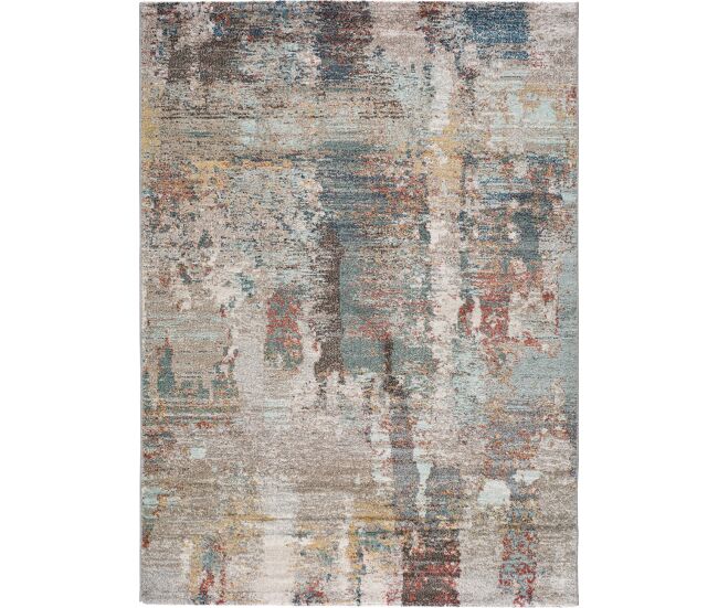 Alfombra abstracta multicolor amira, 140x200 cm - atticgo