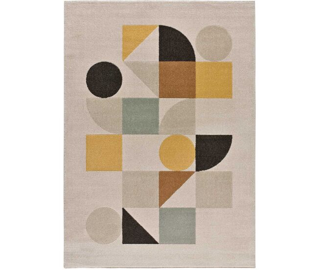 Alfombra diseños geométricos multicolor domus, 80x150 cm - atticgo