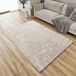 Alfombra abstracta con relieve BARESA - ATTICGO 160x230 Alfombra abstracta con relieve BARESA - ATTICGO 160x230 Blanco/ Beige