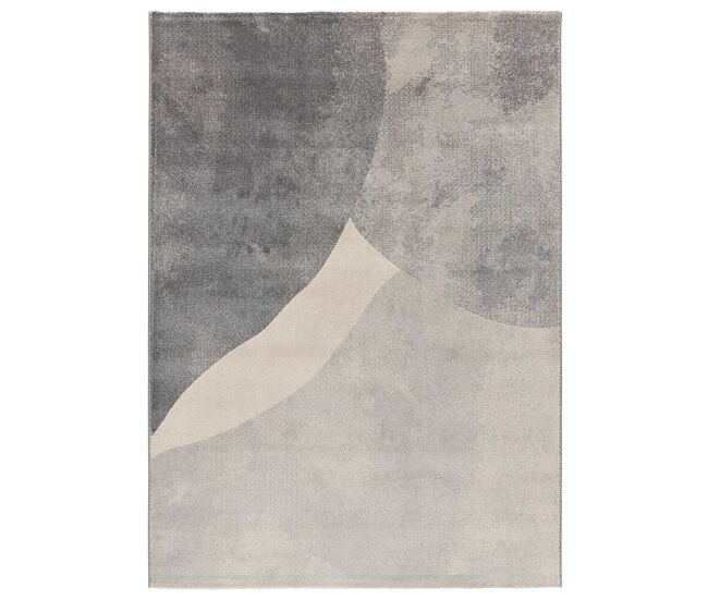Alfombra con formas orgánicas en gris monic, 80x150 cm - atticgo