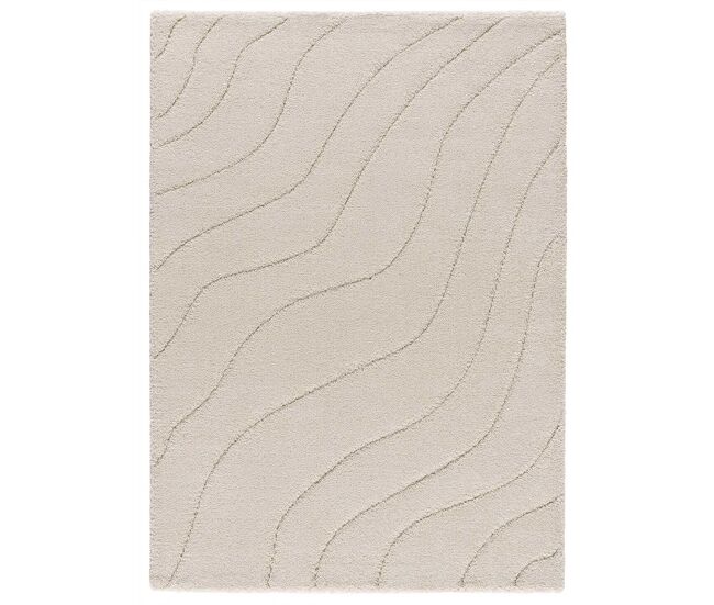 Alfombra de estilo escandinavo en blanco molier, 80x150 cm - atticgo