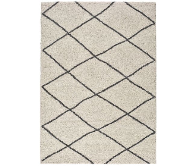 Alfombra de estilo étnico en blanco ATLAS, 80x150 cm - ATTICGO