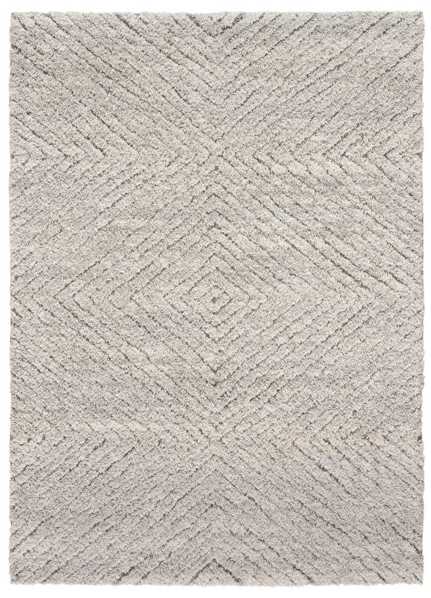 Alfombra shaggy estilo escandinavo ATESA - ATTICGO 120x170 Plateado