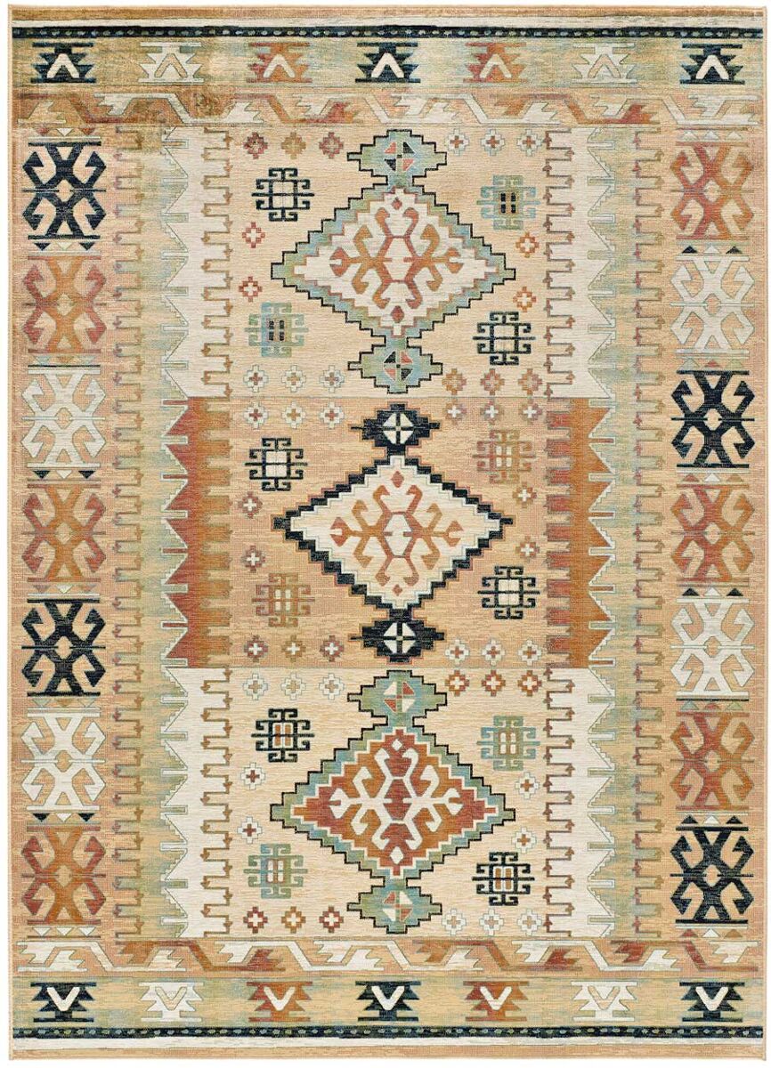 Alfombra de estilo étnico en viscosa ANTALIA - ATTICGO 95x140