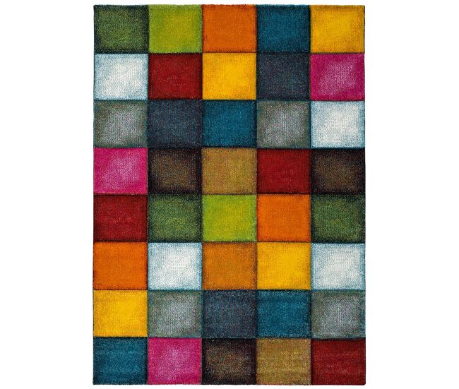 Alfombra geométrica multicolor matrix, 160x230 cm - atticgo