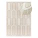Alfombra geométrica con relieve FLORA - ATTICGO 160x230 Alfombra geométrica con relieve FLORA - ATTICGO 160x230 Blanco/ Beige