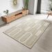 Alfombra geométrica con relieve FLORA - ATTICGO 160x230 Alfombra geométrica con relieve FLORA - ATTICGO 160x230 Blanco/ Beige