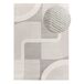 Alfombra geométrica con relieve FLORA - ATTICGO 80x150 Alfombra geométrica con relieve FLORA - ATTICGO 80x150 Blanco/ Plateado