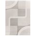 Alfombra geométrica con relieve FLORA - ATTICGO 80x150 Alfombra geométrica con relieve FLORA - ATTICGO 80x150 Blanco/ Plateado