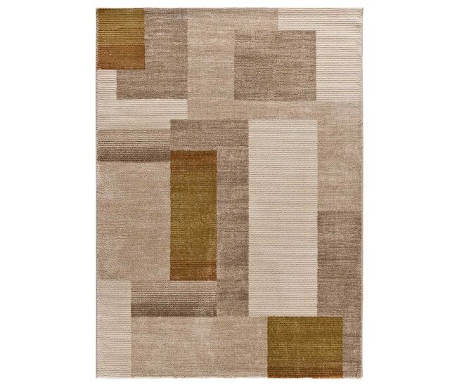 Alfombra geométrica con relieve multicolor MELFI, 140x200 cm - ATTICGO