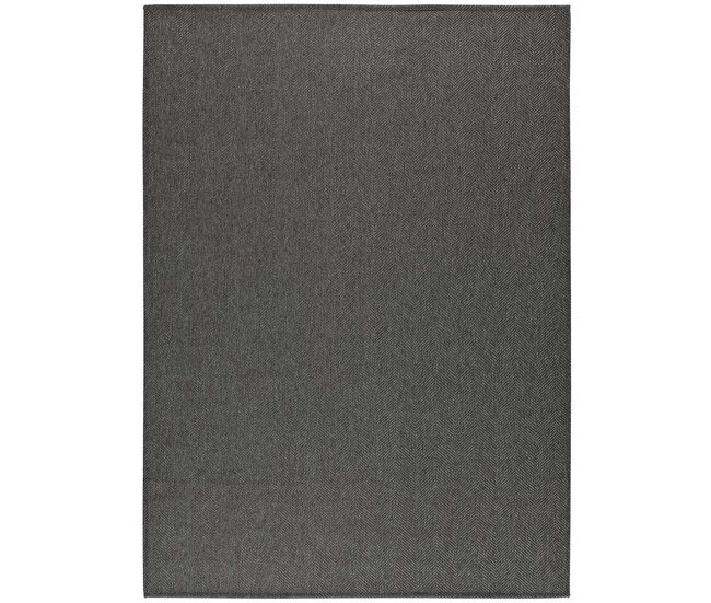 Alfombra lisa lavable en antracita espiga, 140x200 cm - atticgo