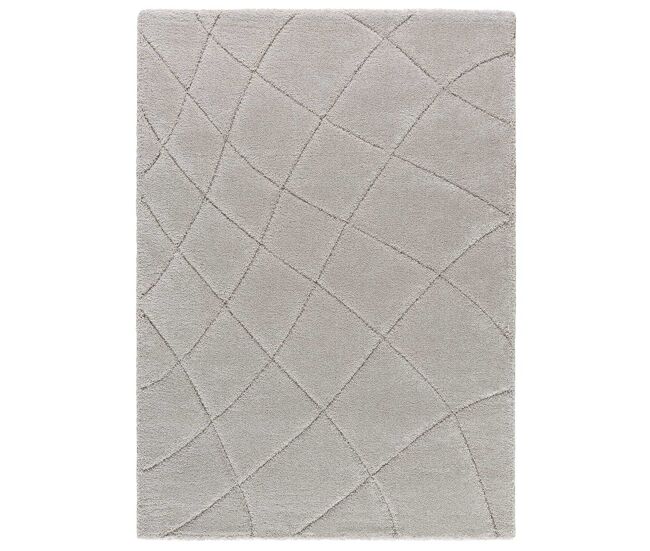 Alfombra de estilo escandinavo en plata molier, 80x150 cm - atticgo