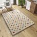 Alfombra shaggy geométrica BREMEN - ATTICGO 160x230 Alfombra shaggy geométrica BREMEN - ATTICGO 160x230 Blanco