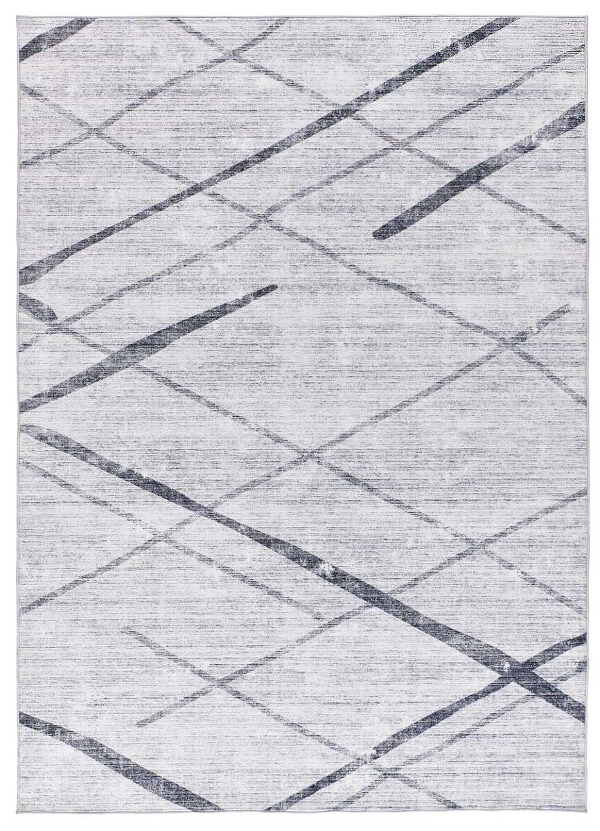 Alfombra geométrica impresa CLASS - ATTICGO 80x150 Gris