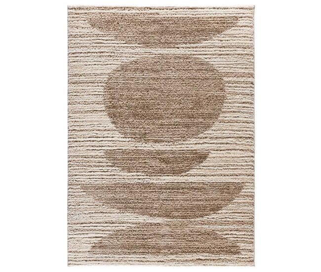 Alfombra de estilo escandinavo en beige lima, 120x170 cm - atticgo