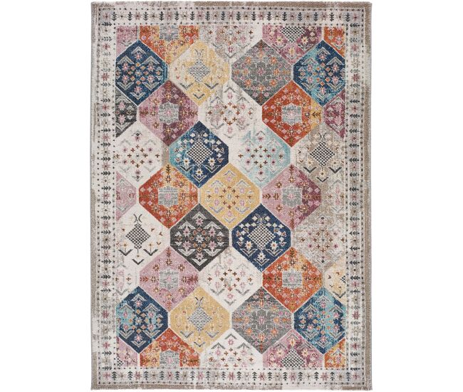 Alfombra de estilo étnico multicolor mirva, 160x230 cm - atticgo