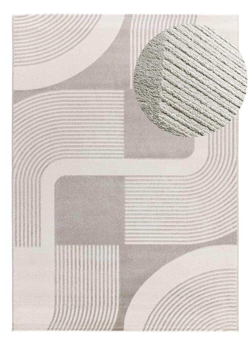 Alfombra geométrica con relieve FLORA - ATTICGO 160x230