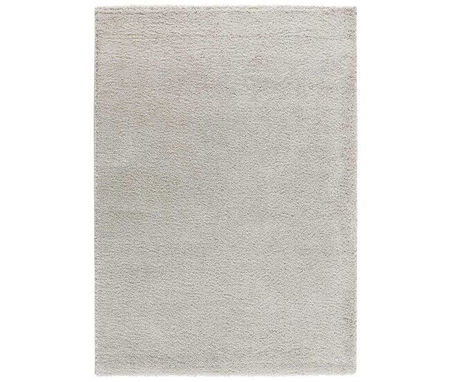 Alfombra lisa de pelo alto en plata atlas, 160x230 cm - atticgo