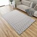 Alfombra geométrica con relieve BARESA - ATTICGO 133x190 Alfombra geométrica con relieve BARESA - ATTICGO 133x190 Blanco/ Plateado