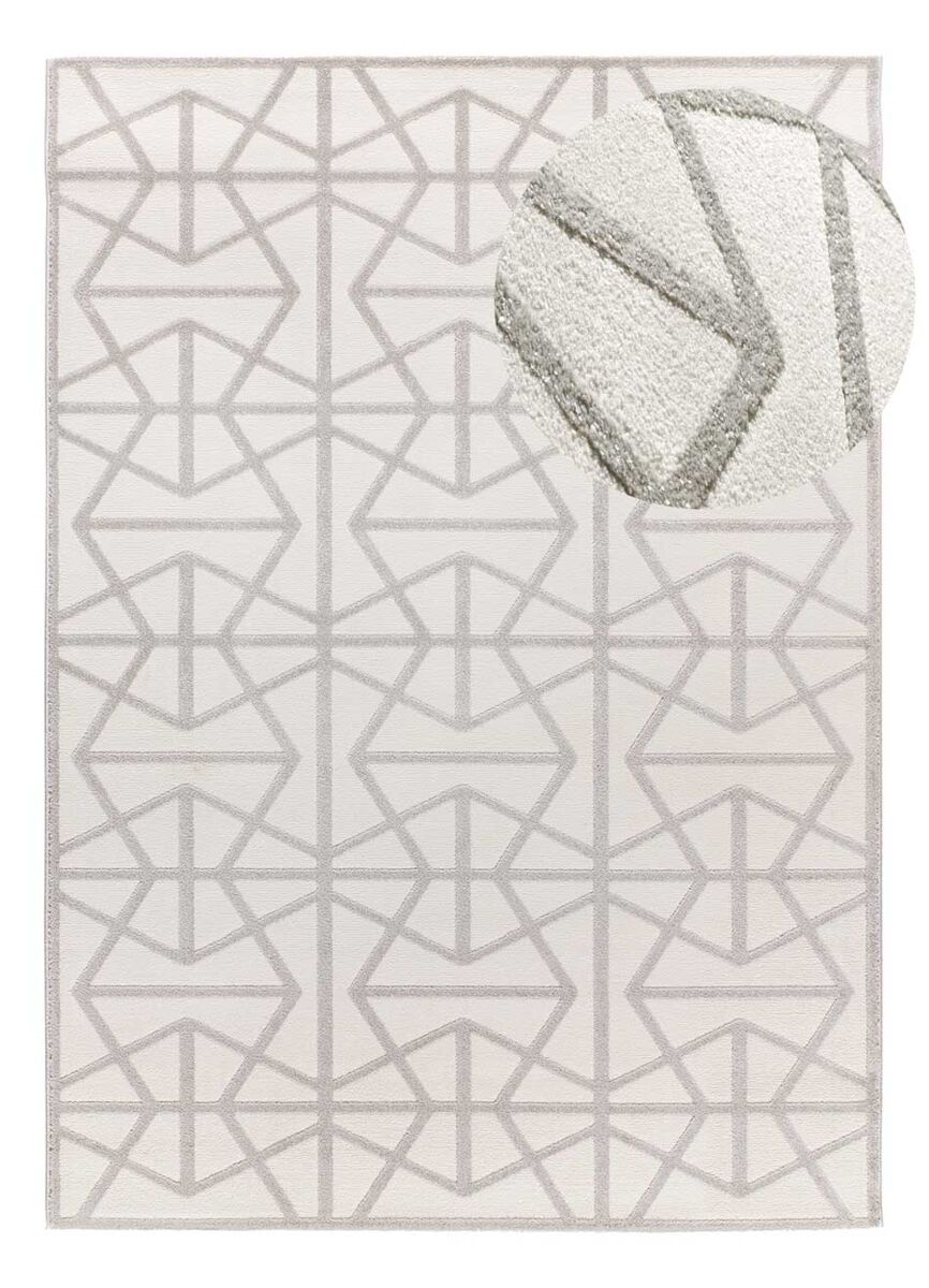 Alfombra geométrica con relieve FLORA - ATTICGO 160x230