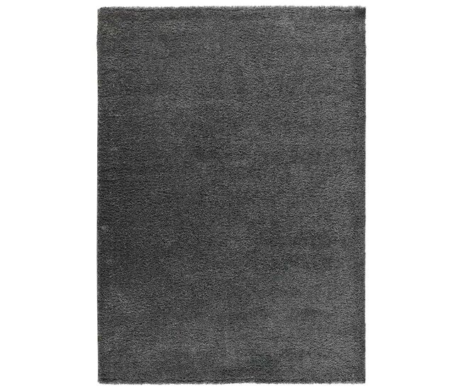 Alfombra lisa de pelo alto en antracita atlas, 160x230 cm - atticgo