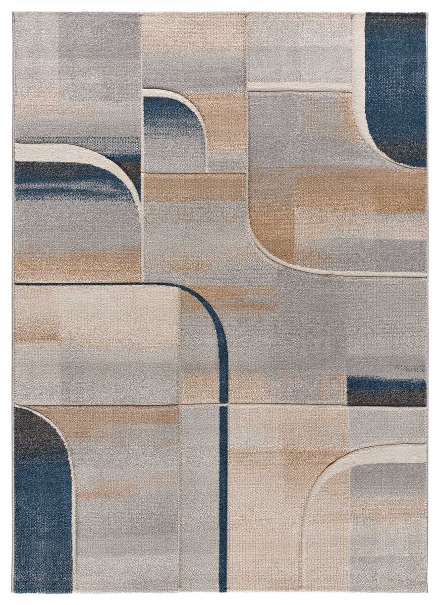 Alfombra abstracta con trazos geométricos MEDEL - ATTICGO 80x150