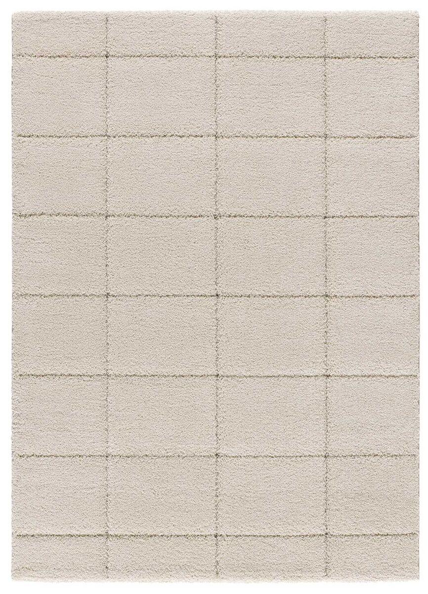 Alfombra de estilo escandinavo en blanco molier, 60x120 cm - atticgo