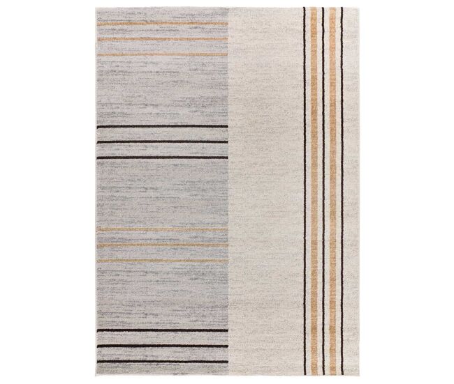 Alfombra de diseño geométrico gris CRAFT, 200x290 cm - ATTICGO