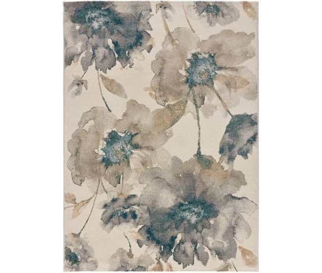 Alfombra con motivos florales multicolor sara, 140x200 cm - atticgo