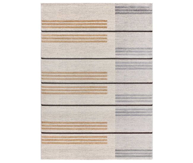 Alfombra de estilo étnico gris craft, 80x150 cm - atticgo