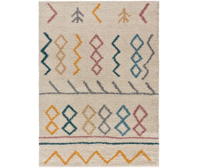 Alfombra de estilo étnico multicolor ULAI, 160x230 cm - ATTICGO