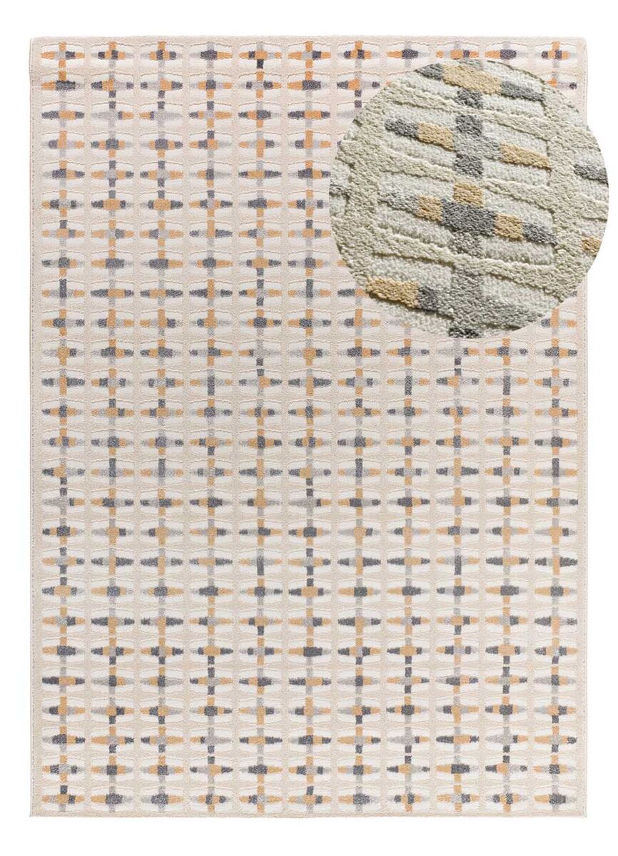 Alfombra geométrica con relieve BARESA - ATTICGO 80x150