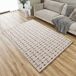 Alfombra geométrica con relieve BARESA - ATTICGO 80x150 Alfombra geométrica con relieve BARESA - ATTICGO 80x150 Crema