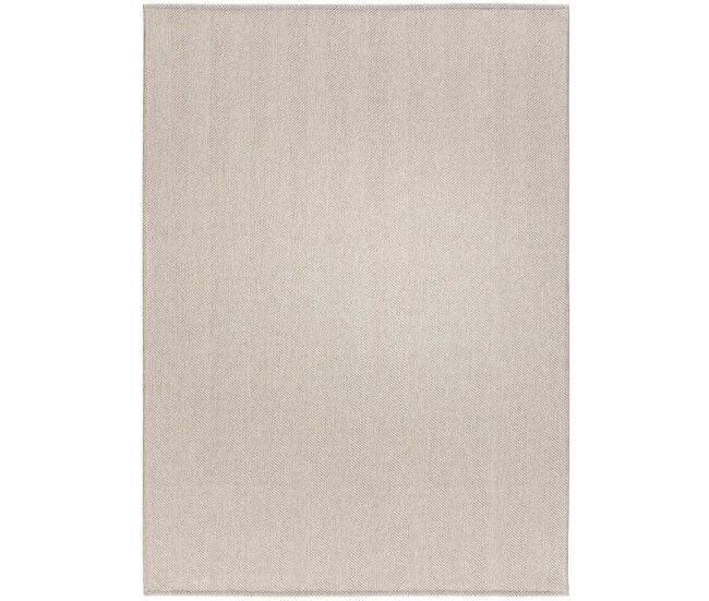 Alfombra lisa lavable en beige espiga, 80x150 cm - atticgo