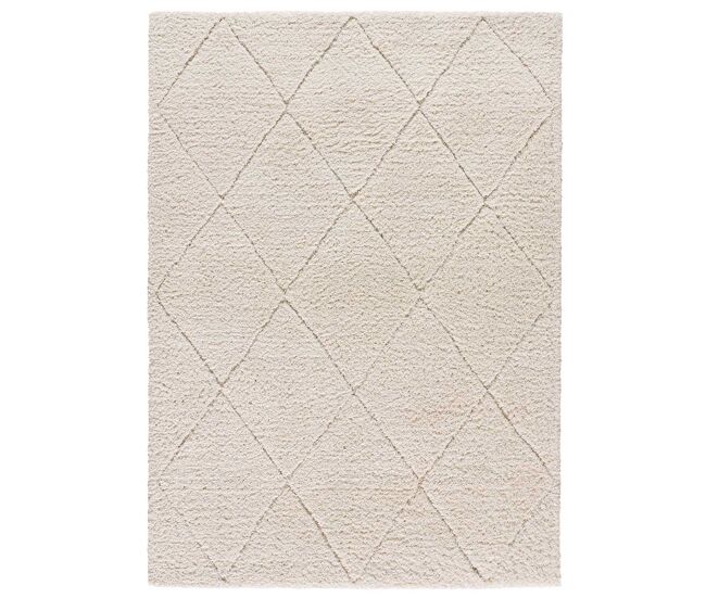 Alfombra de estilo escandinavo en blanco atesa, 160x230 cm - atticgo