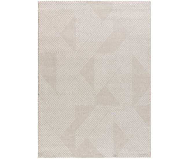 Alfombra geométrica con relieve en crema HL-GEOMETRIC, 200x300 cm - ATTICGO