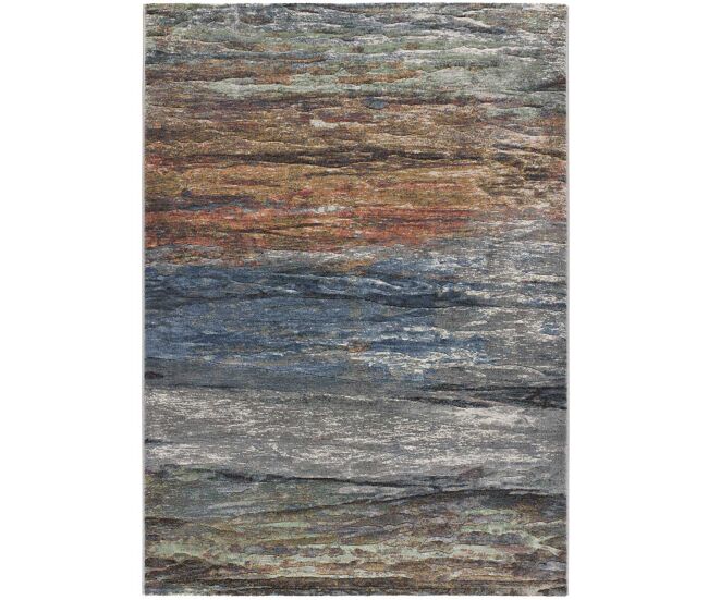 Alfombra abstracta multicolor victoria, 133x195 cm - atticgo