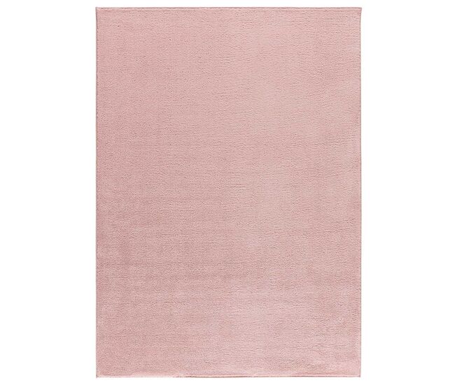 Alfombra lisa lavable color rosa coraline, 60x100 cm - atticgo