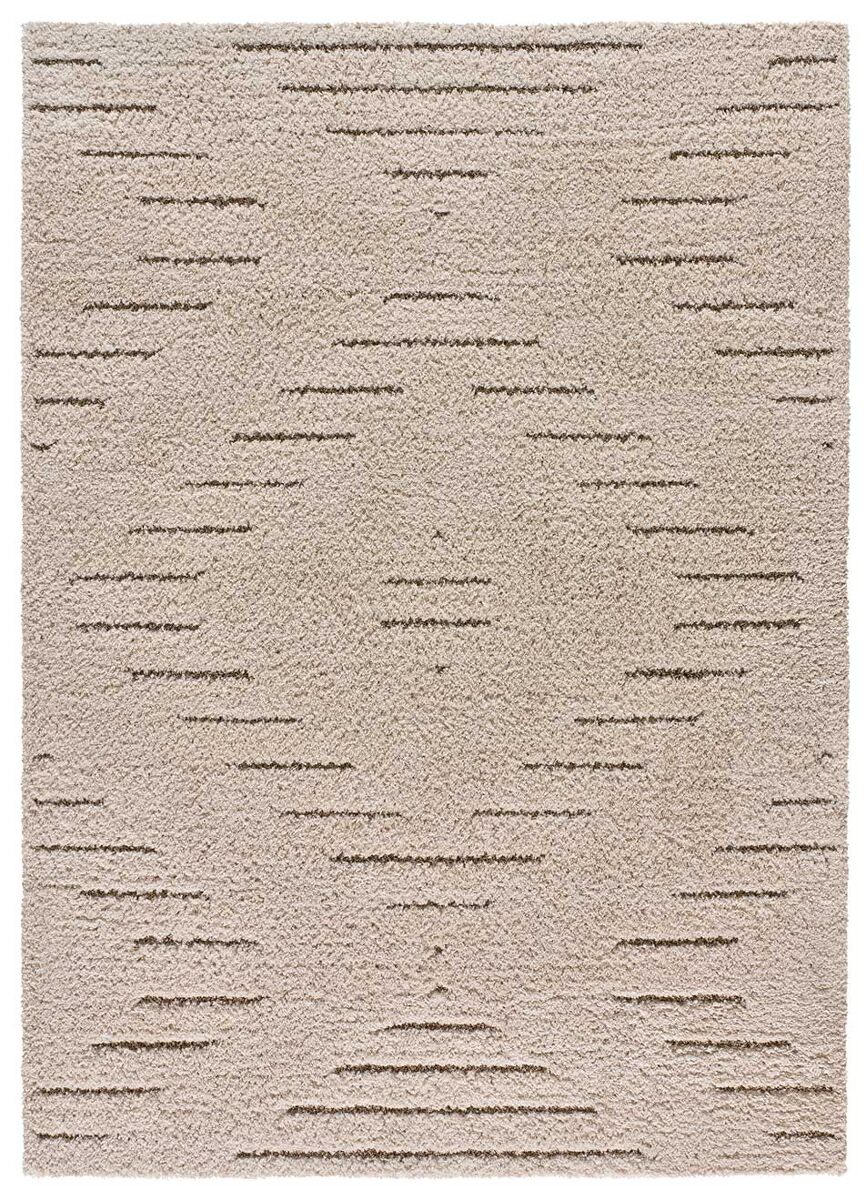 Alfombra shaggy estilo escandinavo ATESA - ATTICGO 120x170 Crema