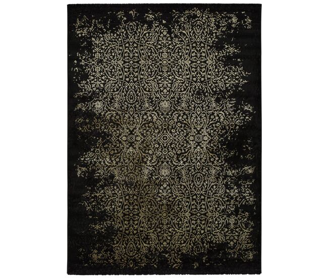Alfombra abstracta en negro GOLD, 140x200 cm - ATTICGO