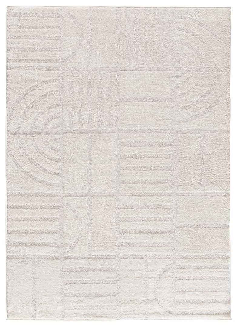 Alfombra geométrica con relieve BLANCHE - ATTICGO 140x200
