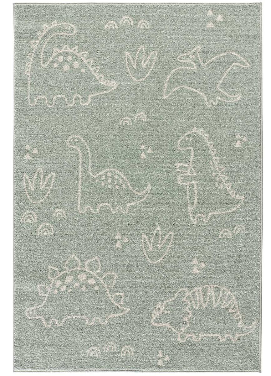 Alfombra infantil dinosaurios BEATS - ATTICGO 120x170 Verde