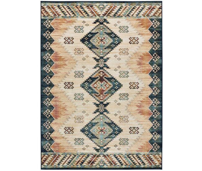 Alfombra de estilo étnico en viscosa multicolor antalia, 160x230 cm - atticgo