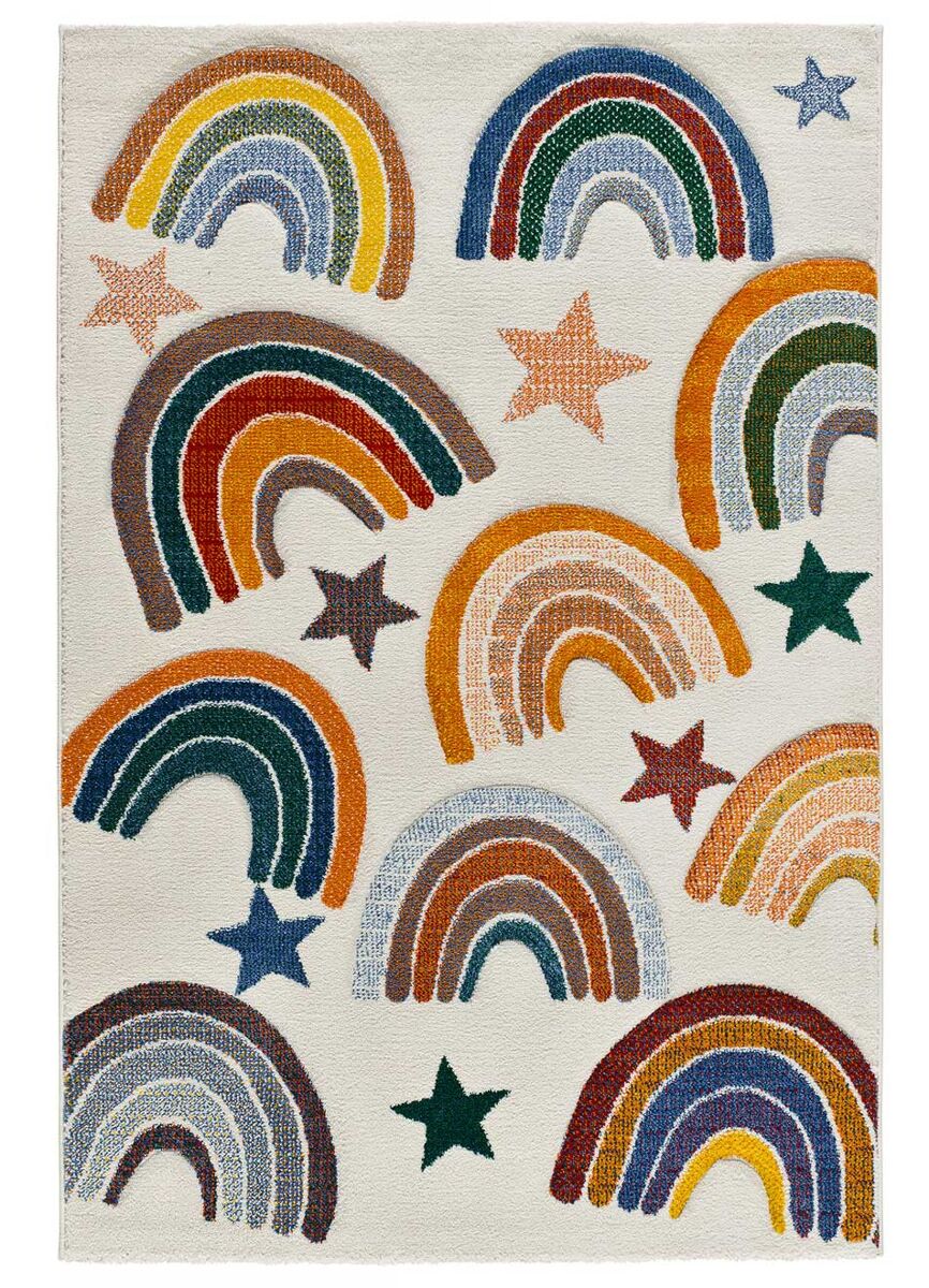 Alfombra infantil planetas BALLOON - ATTICGO 120x170 Multicolor