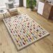 Alfombra shaggy geométrica BREMEN - ATTICGO 133x190 Alfombra shaggy geométrica BREMEN - ATTICGO 133x190 Blanco