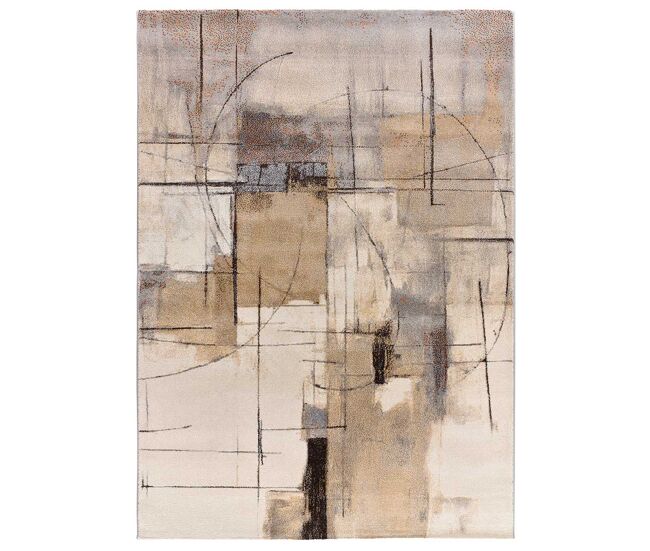 Alfombra de diseño abstracto beige BERUTI, 133x190 cm - ATTICGO